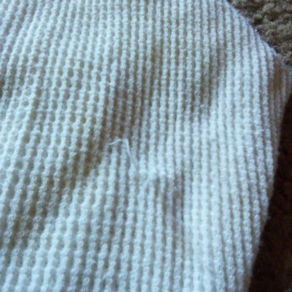 Vintage White/Cream Men's Ribbed Long Sleeve Pullover Sweater Cut Off Tag - Picture 11 of 14